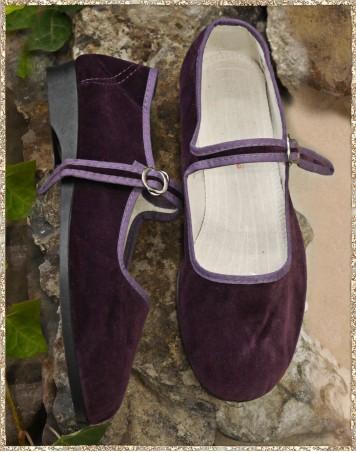 Samtschuhe violett